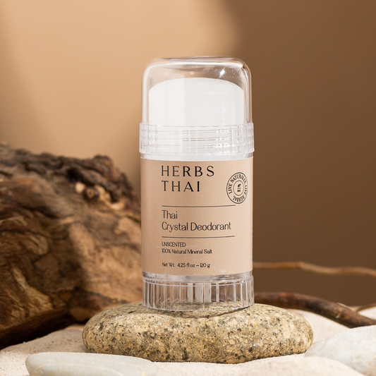 Herbs Thai Crystal Deodorant Unscented สารส้มบริสุทธิ์ ทารักแร้ ระงับกลิ่นกาย ชนิดแท่ง ไม่มีน้ำหอม