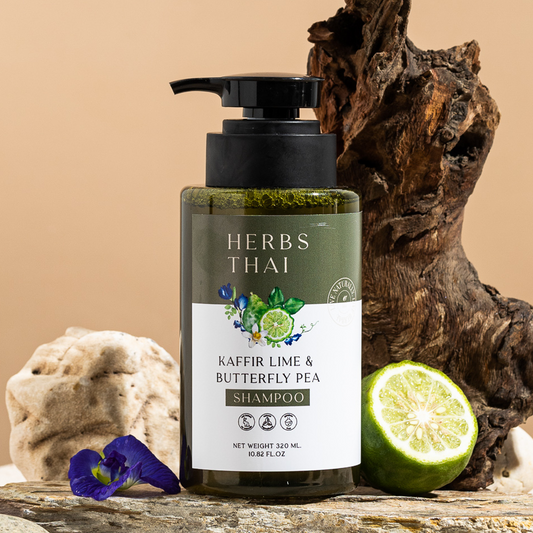 Herbs Thai Kaffir Lime & Butterfly Pea แชมพูมะกรูด อัญชัน