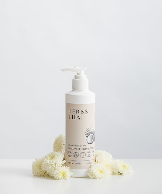 Herbs Thai Cold-Pressed Coconut Oil Body Lotion Non Paraben โลชั่นบำรุงผิว จากน้ำมันมะพร้าวสกัดเย็น (กลิ่นมะพร้าว)