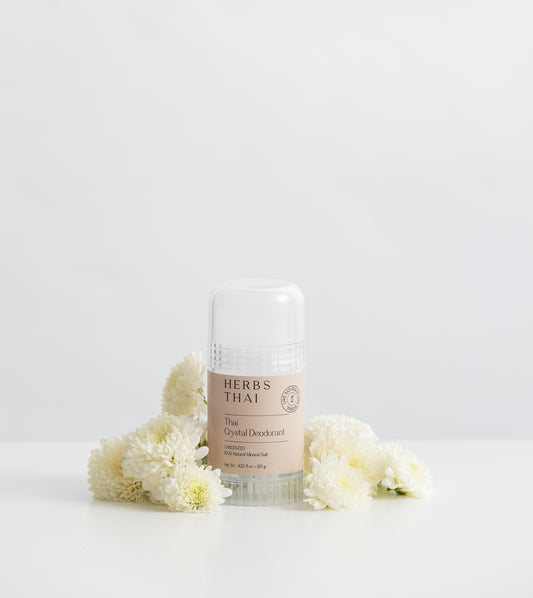 Herbs Thai Crystal Deodorant Unscented สารส้มบริสุทธิ์ ทารักแร้ ระงับกลิ่นกาย ชนิดแท่ง ไม่มีน้ำหอม